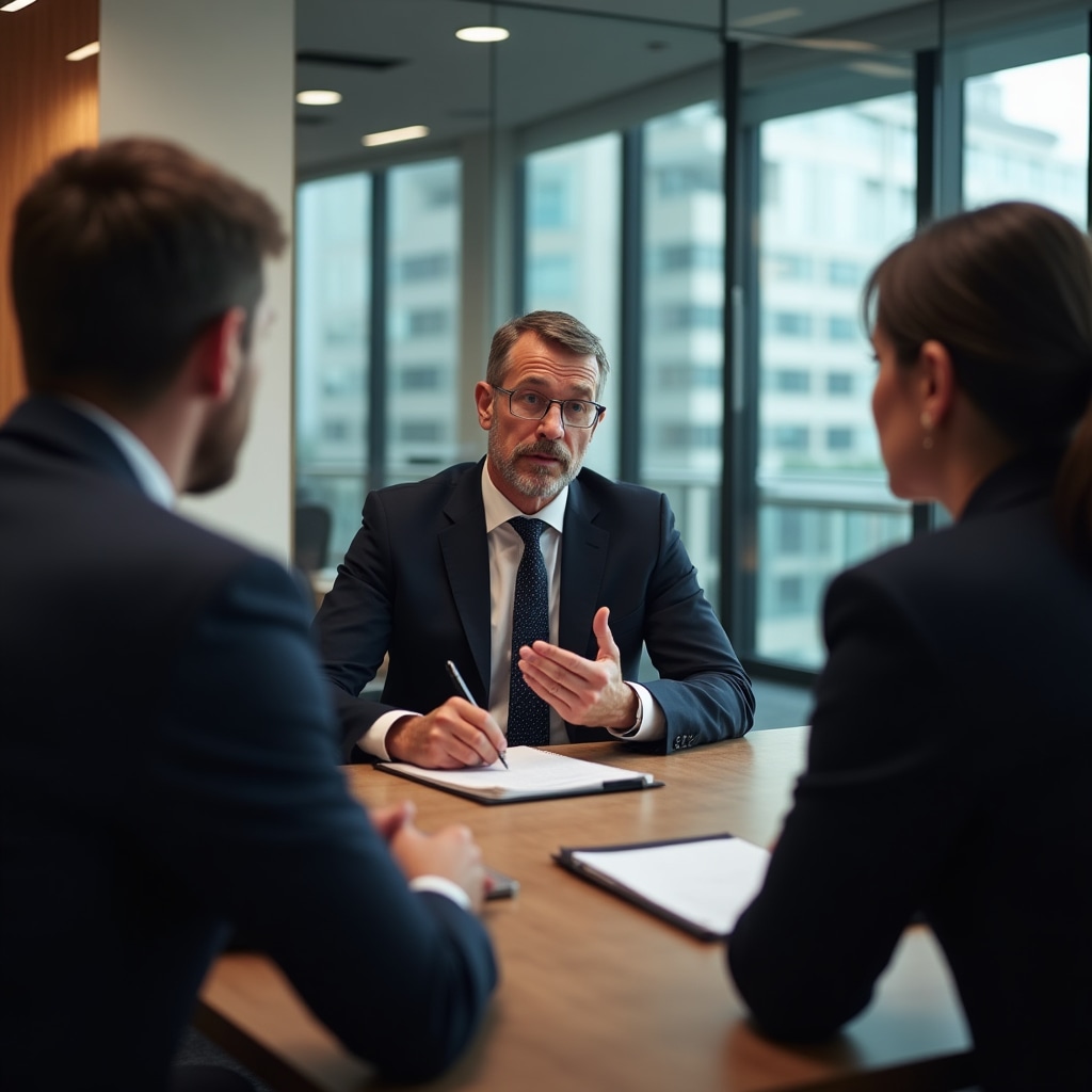 Business owner engaged in structured negotiation training with professional coach feedback