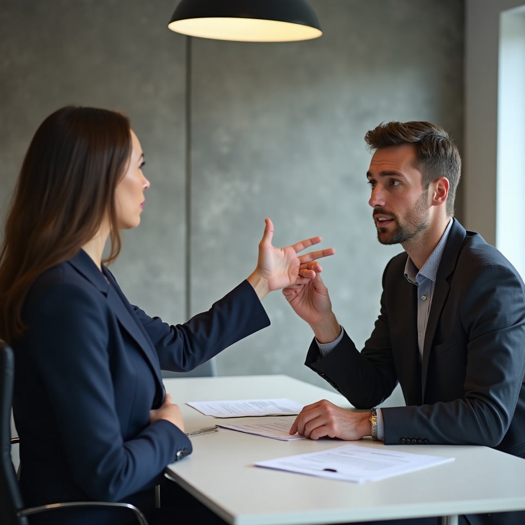 Participants engaged in a live negotiation scenario during training workshop